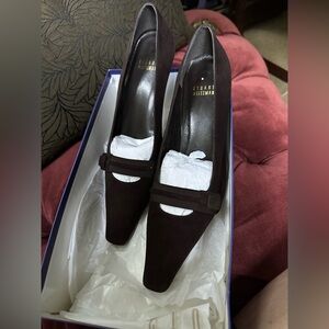 Stuart Weitzman brown suede Heels Elegant Design - size 7.5